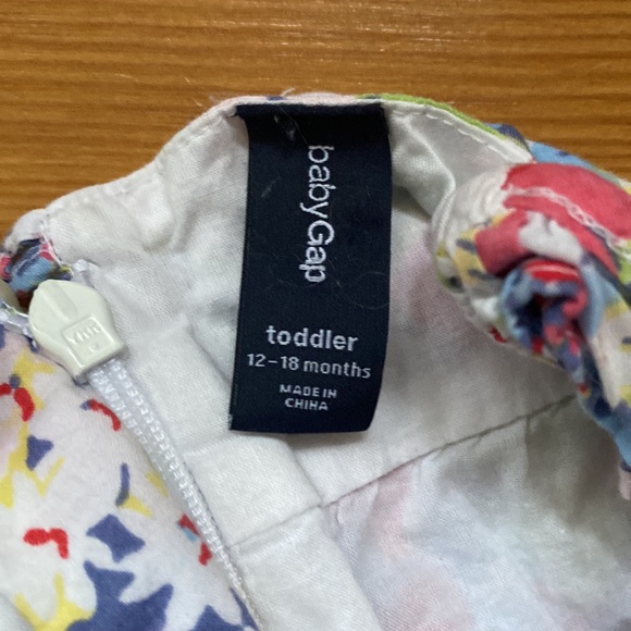 Floral tank top, lined, baby gap 12-18m - Picture 3 of 3